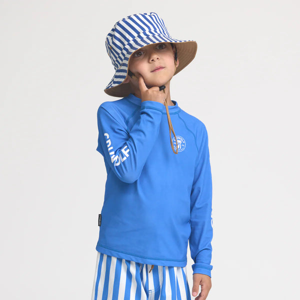 Crywolf rash vest in deep sea blue