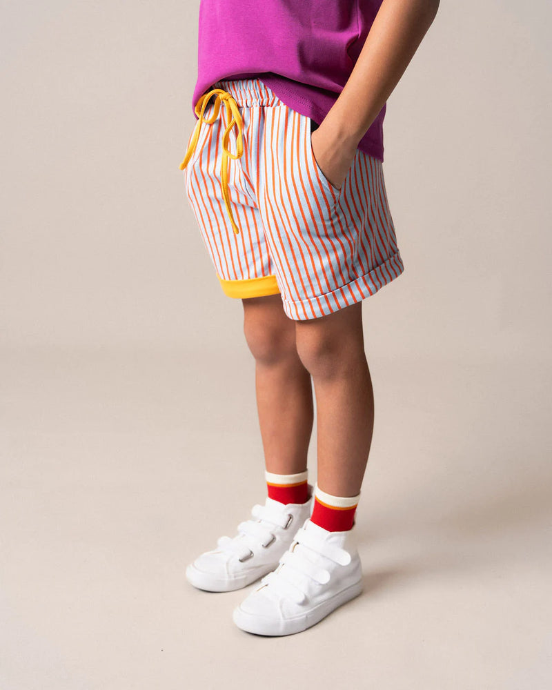 Das ist Maurice blue and Orange striped shorts