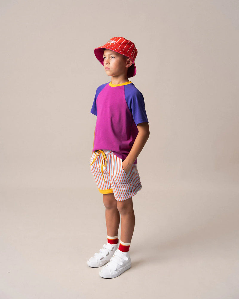 Das ist Maurice blue and Orange striped shorts
