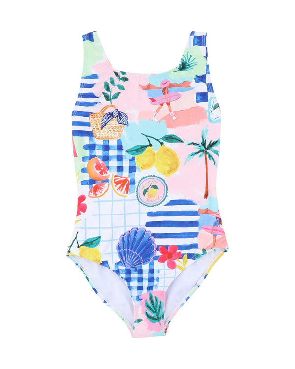 Minihaha Camille Print LS Sunsuit