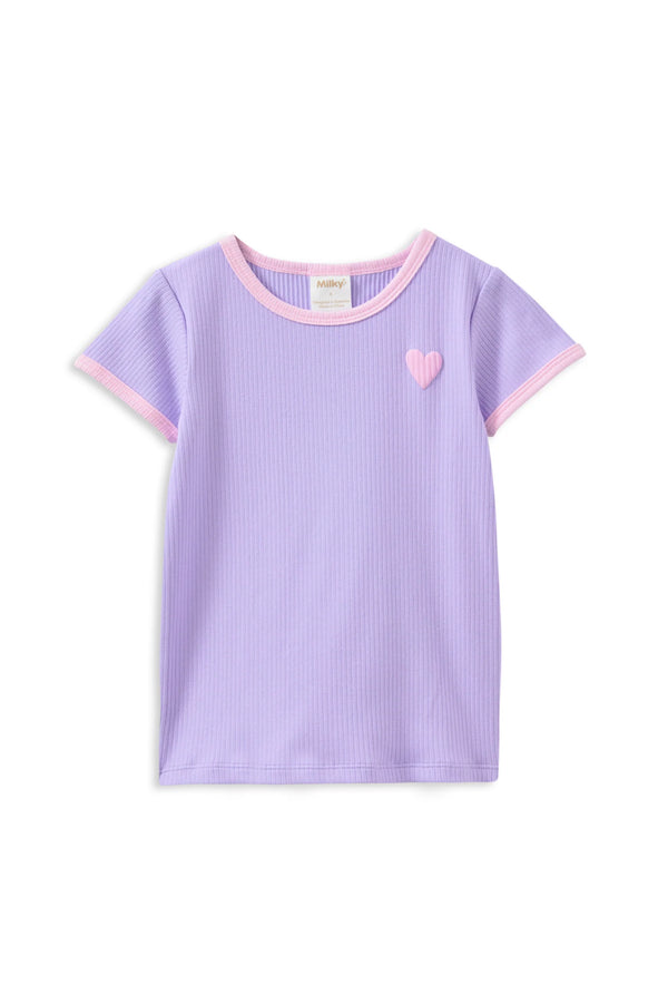 Milky Lavender Rib Tee