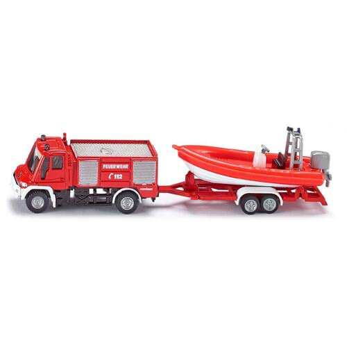 Siku Fire Engine with Boat 1636