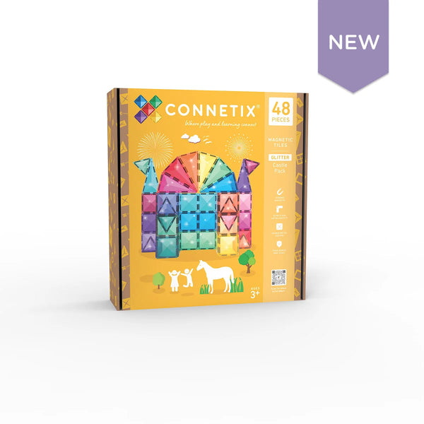 Connetix Magnetic Tiles - Glitter Castle 48 pc
