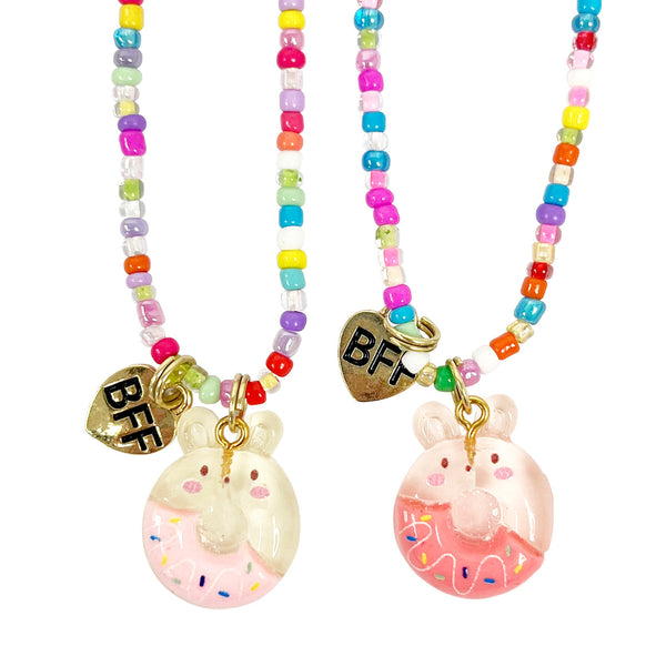 Pink Poppy BFF Donut Necklace Set