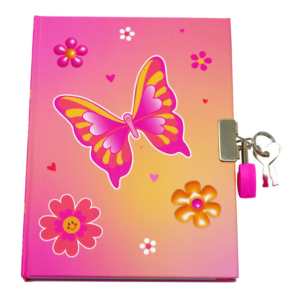 Pink Poppy Butterfly Skies Strawberry Scented Diary