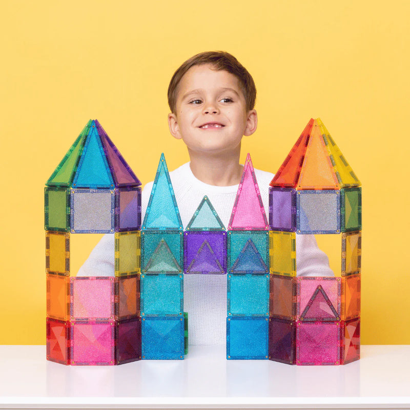 Connetix Magnetic Tiles - Glitter Castle 48 pc