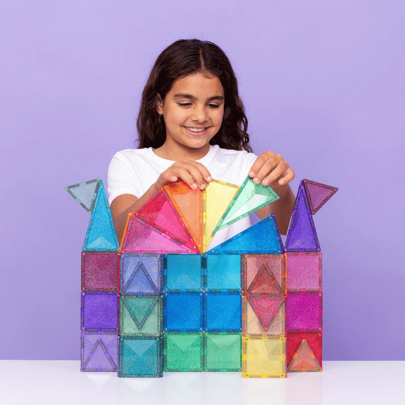Connetix Magnetic Tiles - Glitter Castle 48 pc