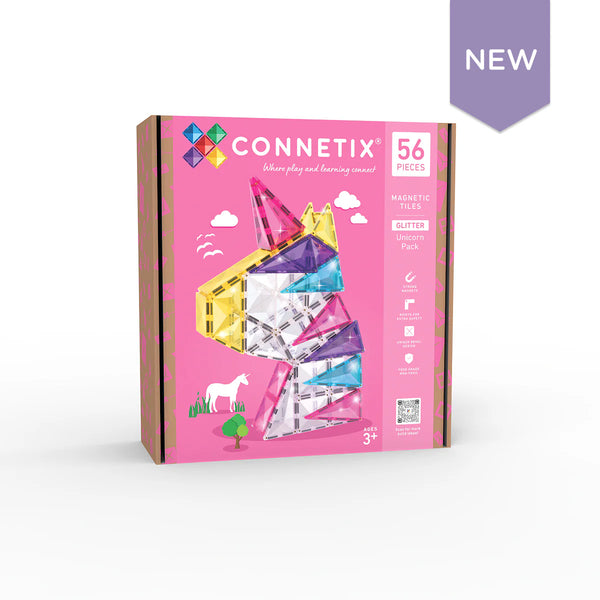 Connetix Magnetic Tiles Glitter unicorn 56 pc