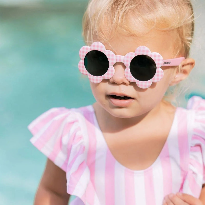 Frankie Ray Sunglasses Baby Daisy - Pink Check