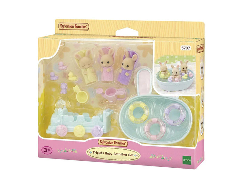 Sylvanian families triplets baby bathtime set