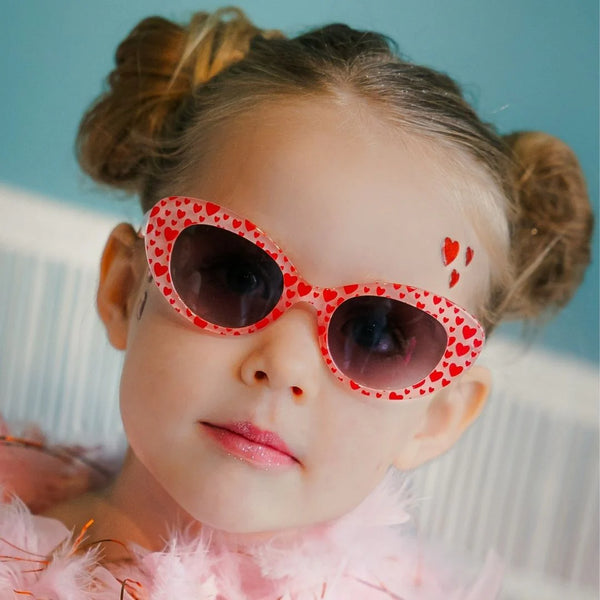 Frankie Ray Sunglasses - Lulu Red  Heart 2-5 years