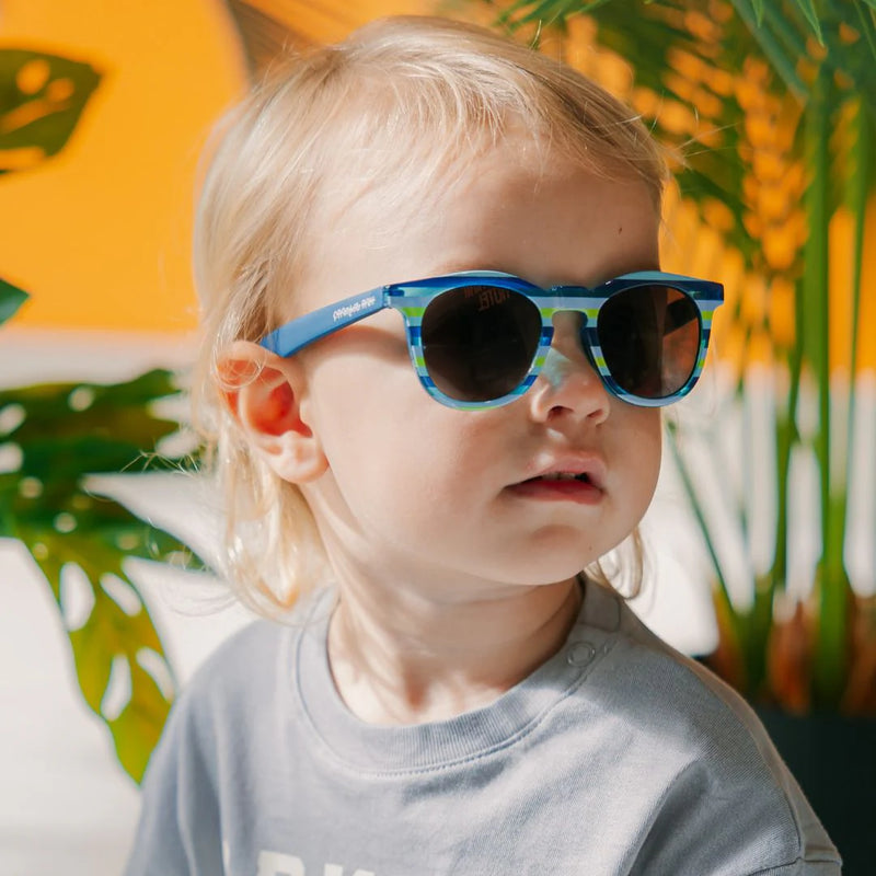 Frankie Ray Sunglasses - Tyler blue stripe  2-5 years