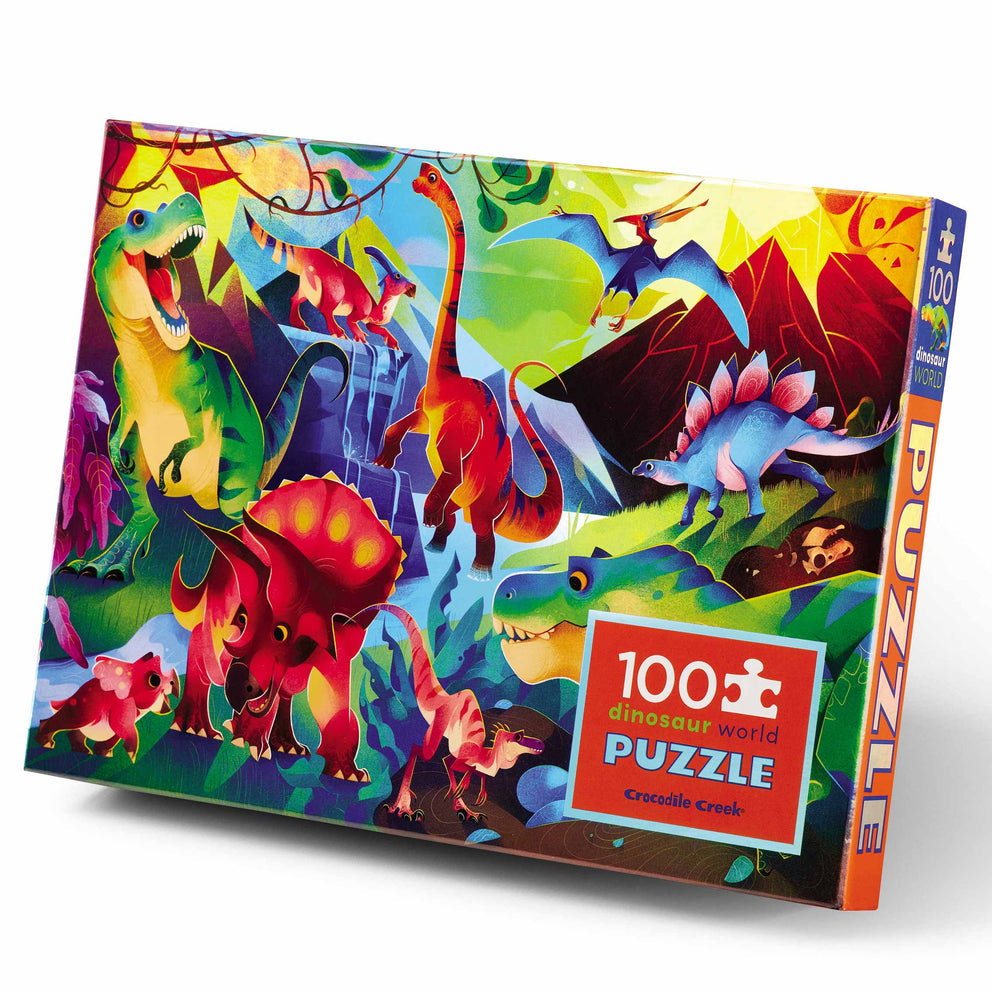 Crocodile Creek Holographic Puzzle 100pc Dinosaur World