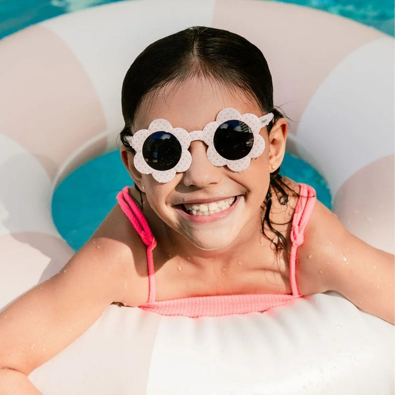 Frankie Ray Sunglasses - Daisy pink and aqua spots  2-5 years