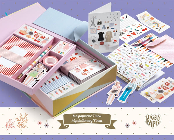 Djeco tinou stationery box set