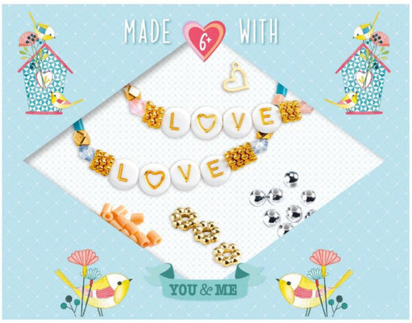 Djeco you & me letter threading bead set
