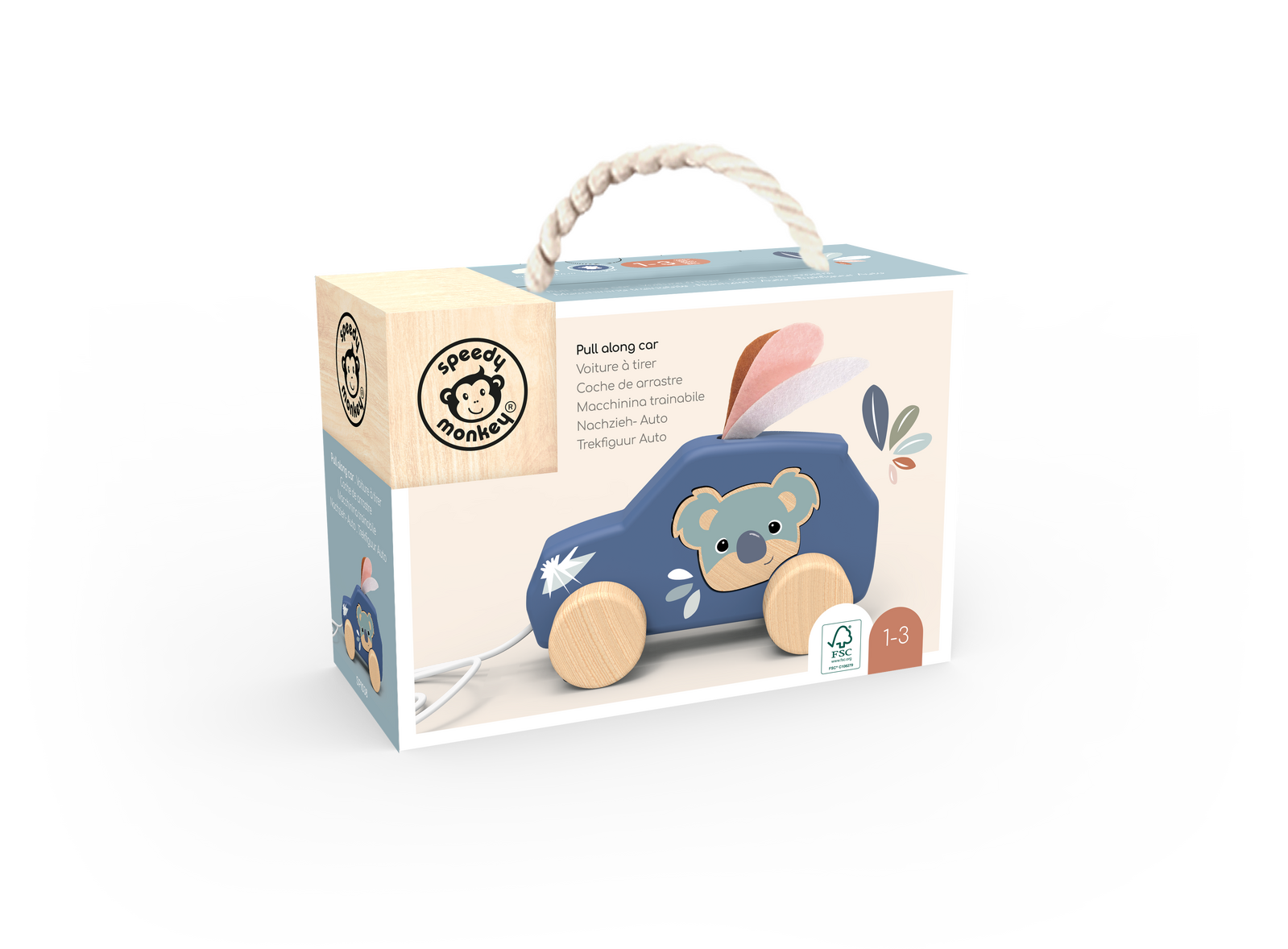 Speedy Monkey pull along Car