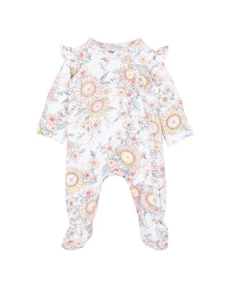 Bebe Abby Print LS Zip Onesie Abby Print in Multi