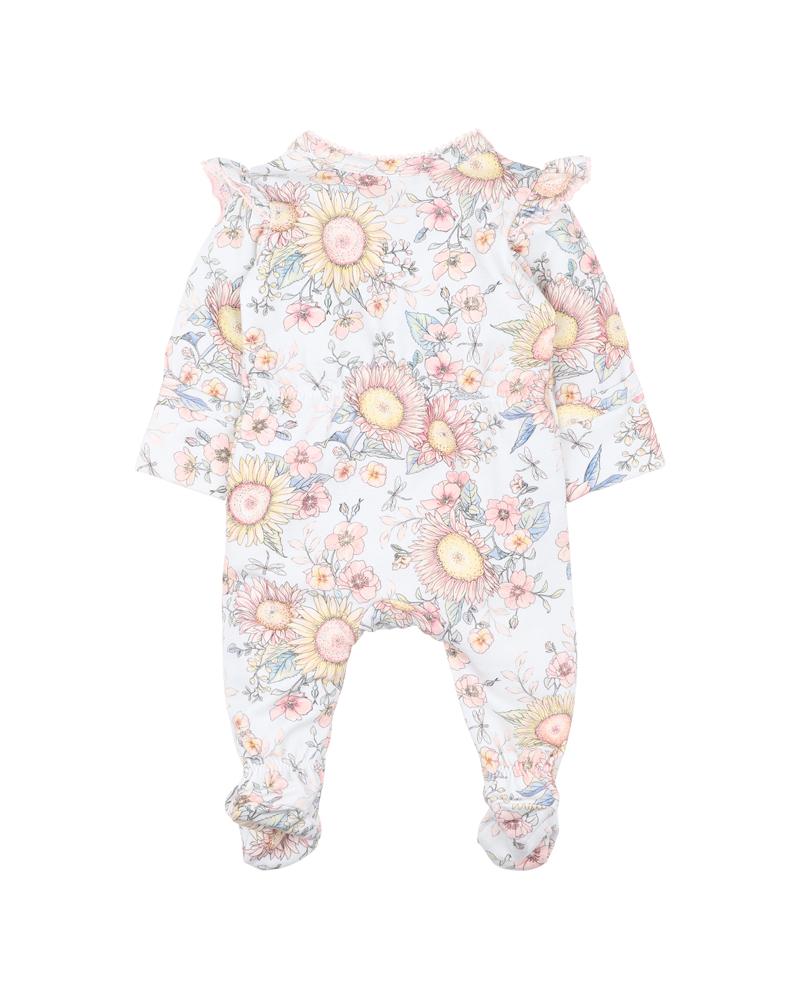 Bebe Abby Print LS Zip Onesie Abby Print in Multi