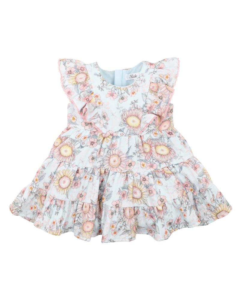 Bebe Abby Print Tiered Dress Abby Print in Multi