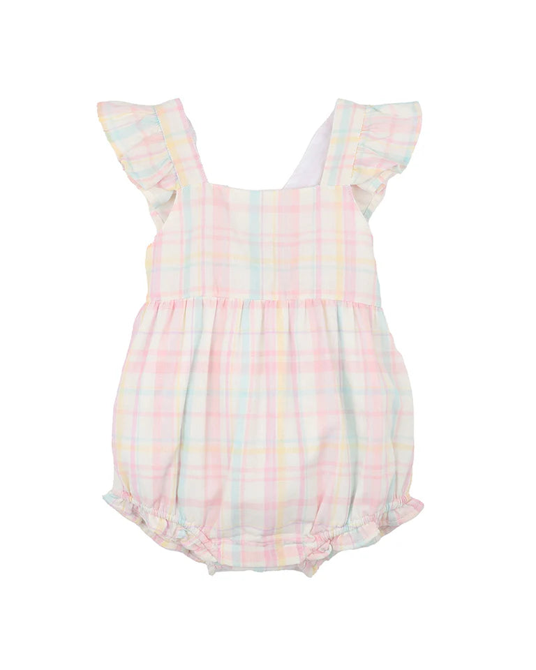 Bebe Madelyn Check Bodysuit romper