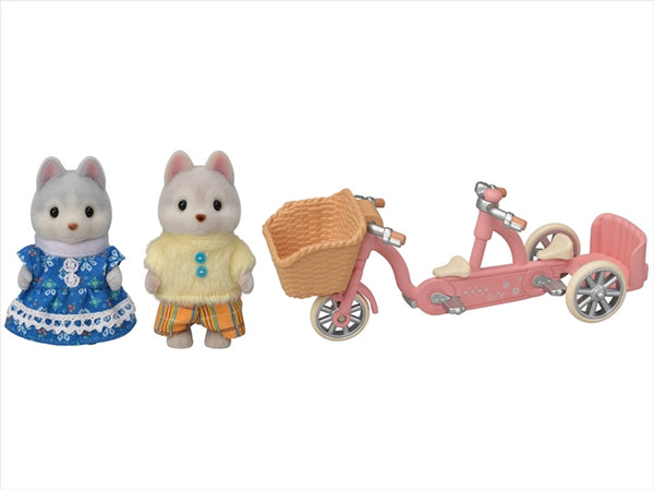 Sylvanian families tandem cycling set