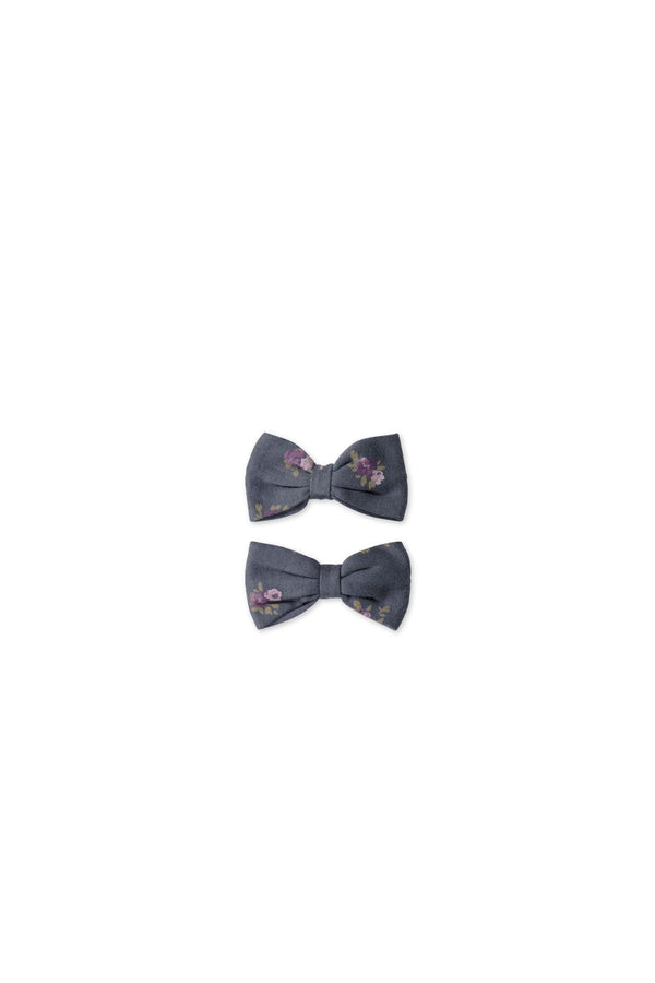 Jamie Kay Organic Cotton Noelle 2pk Bow - Simone Lava