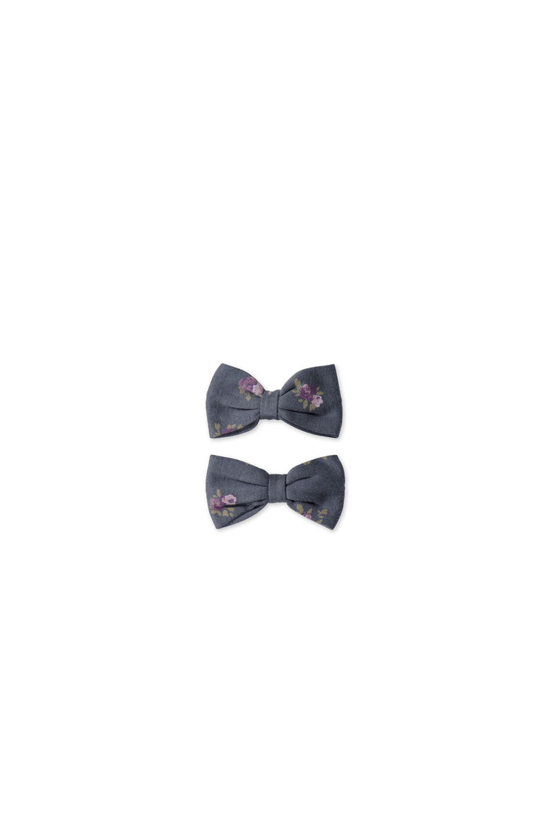 Jamie Kay Organic Cotton Noelle 2pk Bow - Simone Lava
