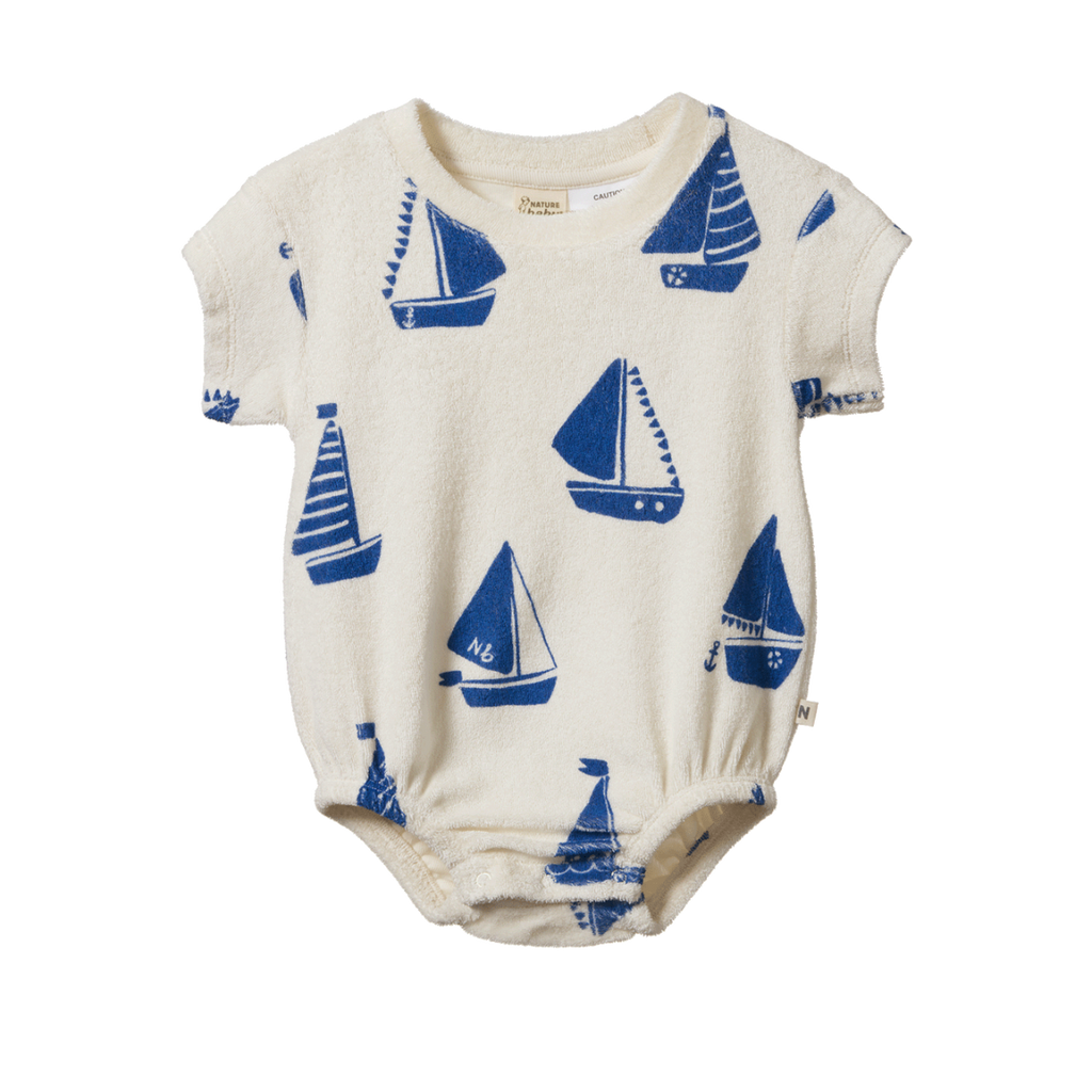 Nature Baby Juno romper regatta print in terry