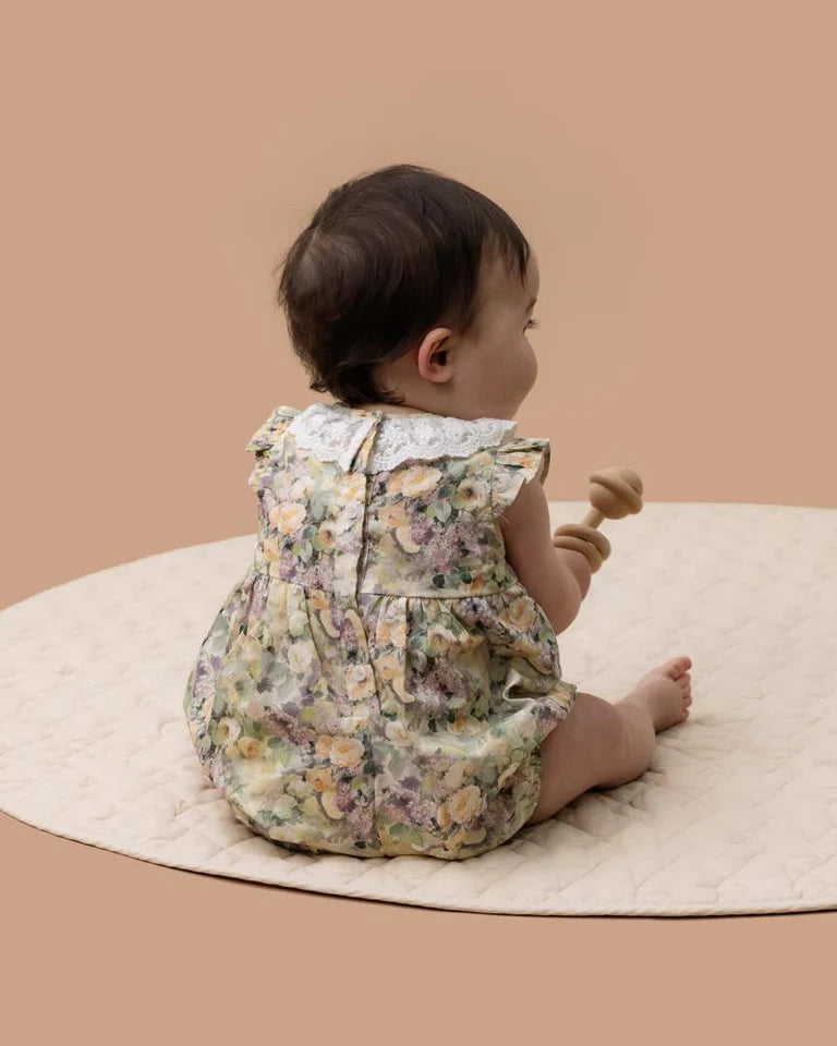 Bebe Liberty lace collar bodysuit in hampstead summer print
