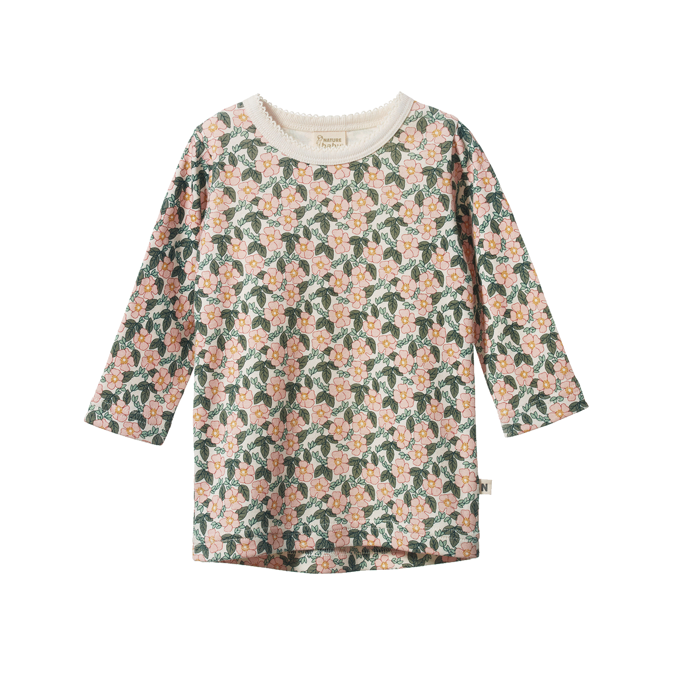 Nature Baby long sleeve cloud tee garland print in floral