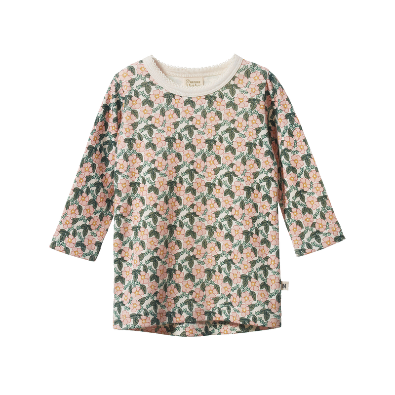 Nature Baby long sleeve cloud tee garland print in floral