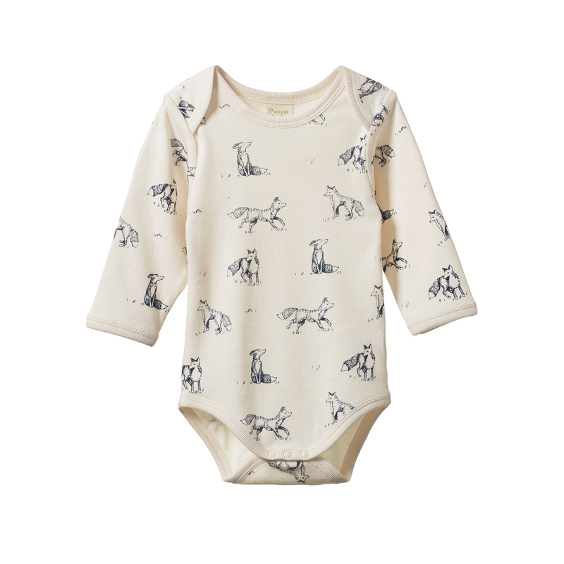Nature Baby Long Sleeve Bodysuit Foxy Print