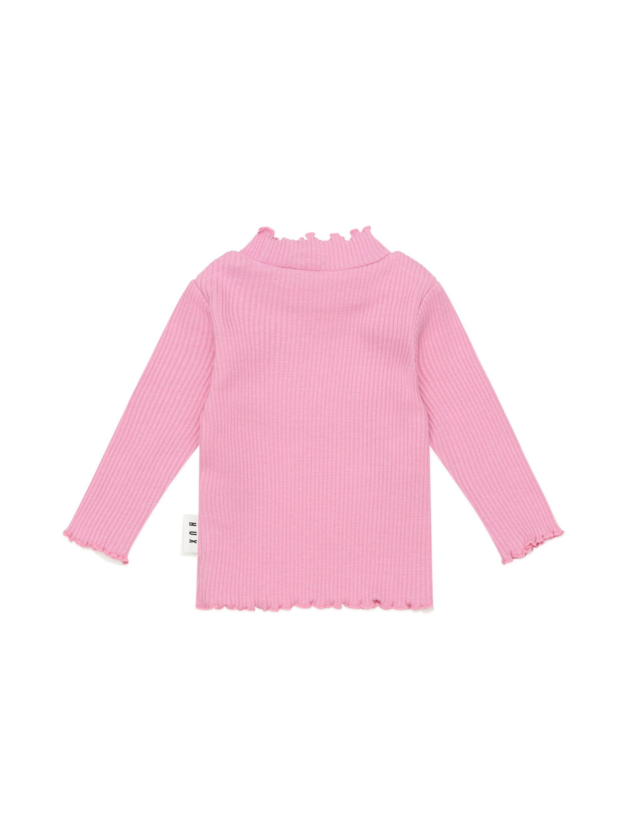 Huxbaby Peony Rib Skivvy in Pink