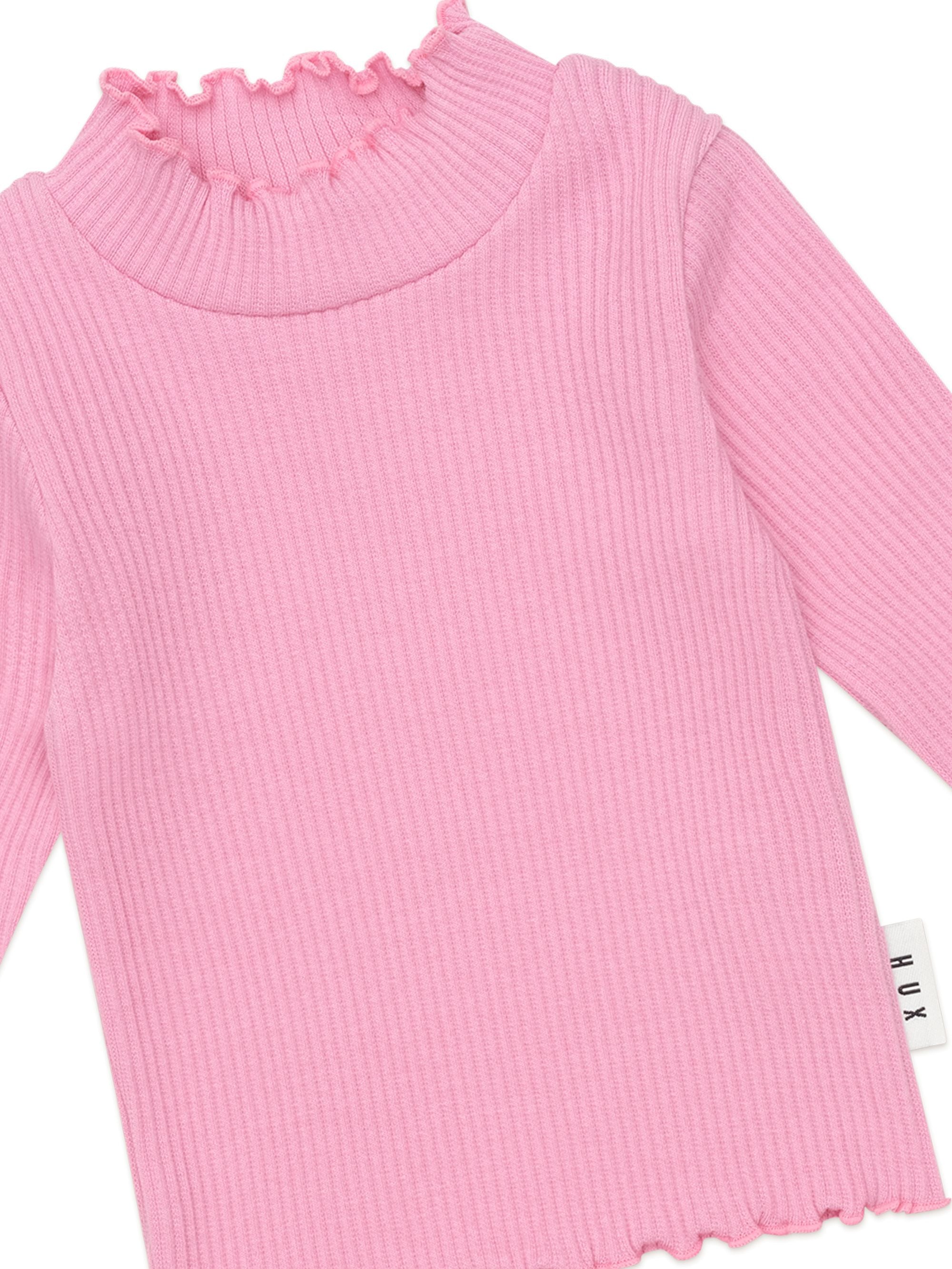 Huxbaby Peony Rib Skivvy in Pink