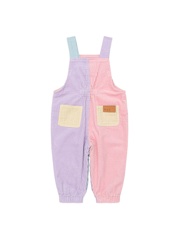 Huxbaby Blush Colour Block Overalls in Multicolour