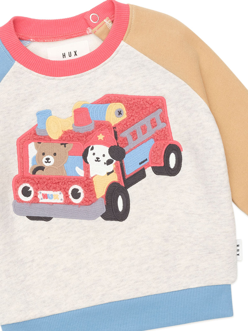 Huxbaby Fire Truck Hux Sweatshirt in Multi