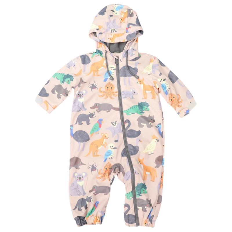 Korango Australian Animal Rain Suit in Beige