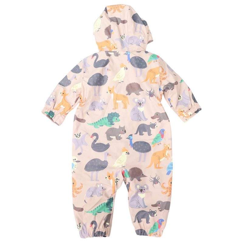 Korango Australian Animal Rain Suit in Beige