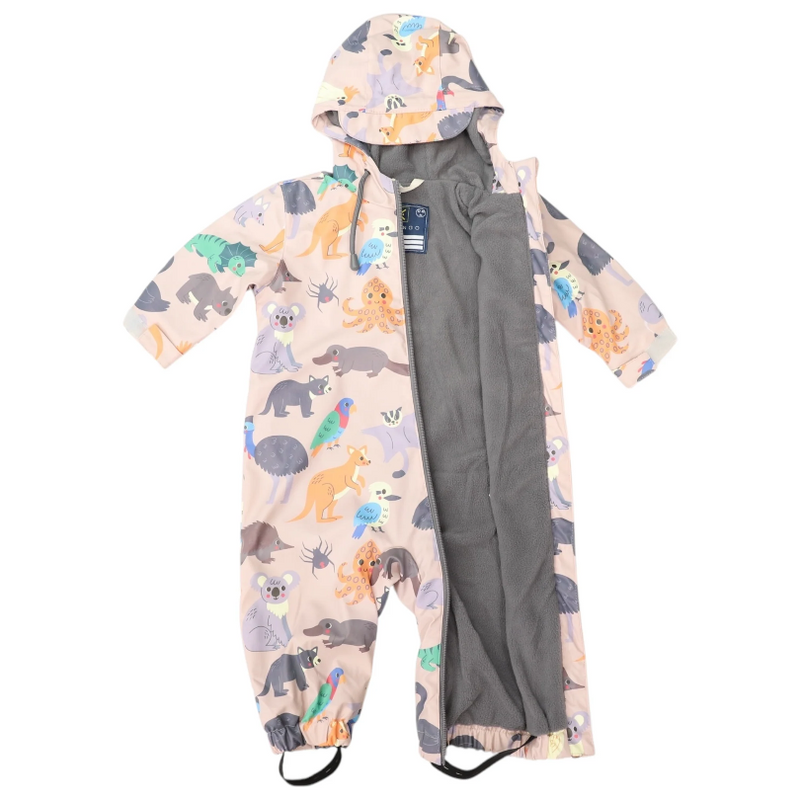 Korango Australian Animal Rain Suit in Beige