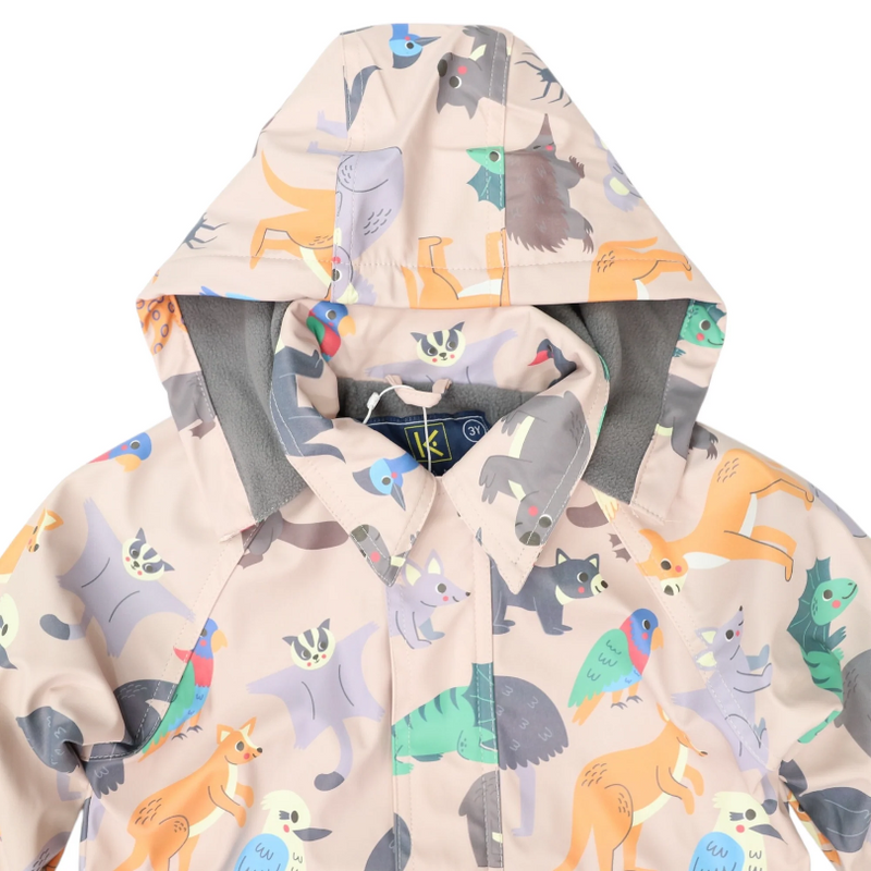 Korango Australian Animal Raincoat in Beige