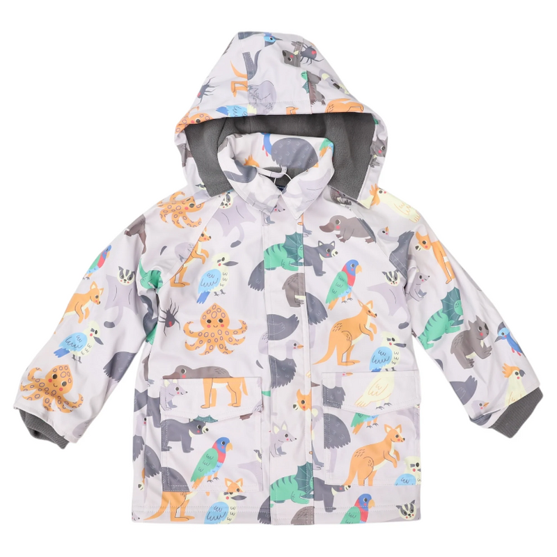 Korango Australian Animal Raincoat in Grey