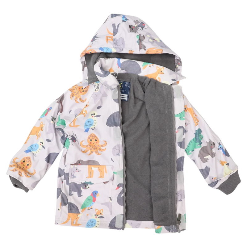 Korango Australian Animal Raincoat in Grey