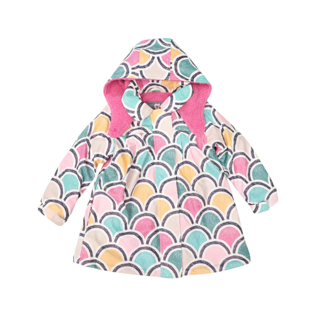 Korango Arch Print Lined Raincoat Green