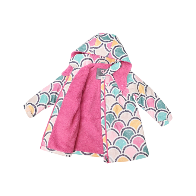 Korango Arch Print Lined Raincoat Green