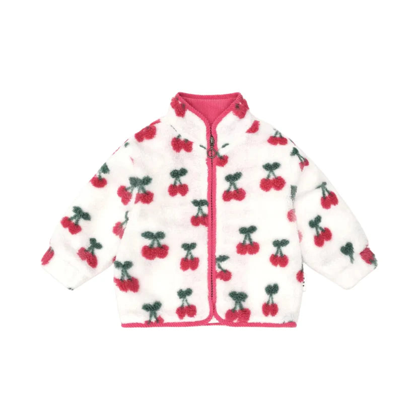 Huxbaby very Cherry Sherpa jacket