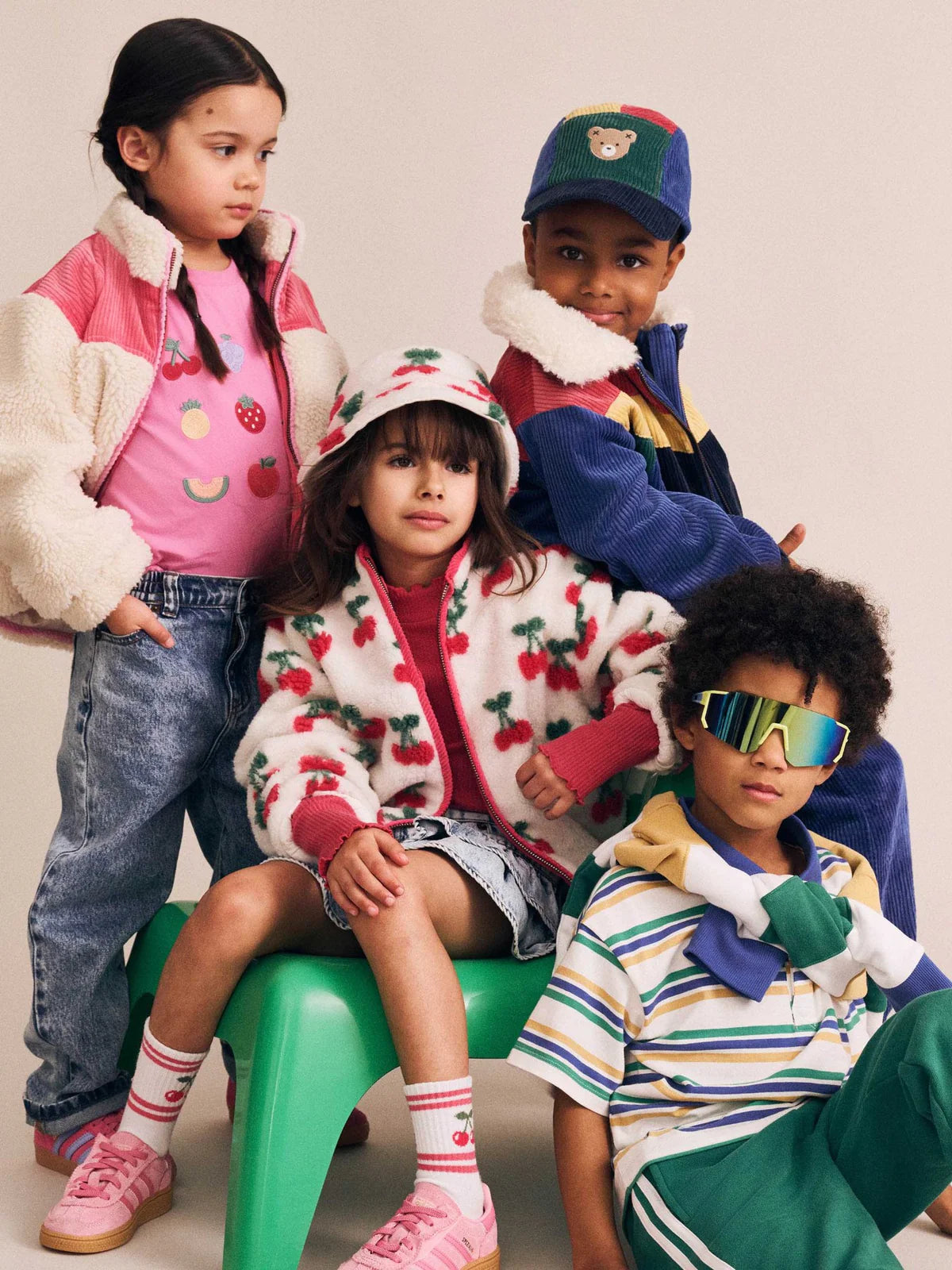 Huxbaby very Cherry Sherpa jacket