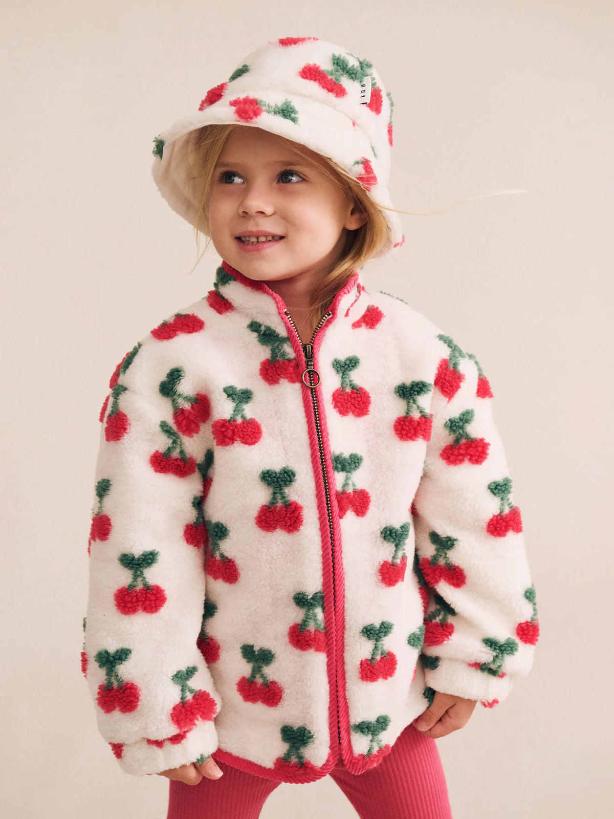Huxbaby very Cherry Sherpa jacket
