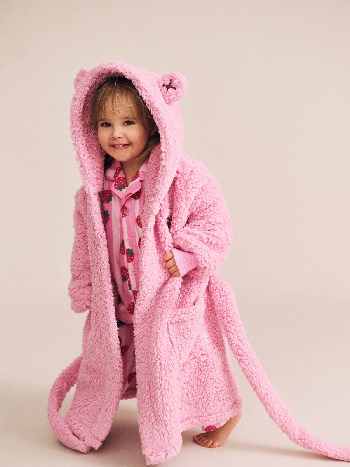 Huxbaby strawberry fields forever snuggle Robe In pink