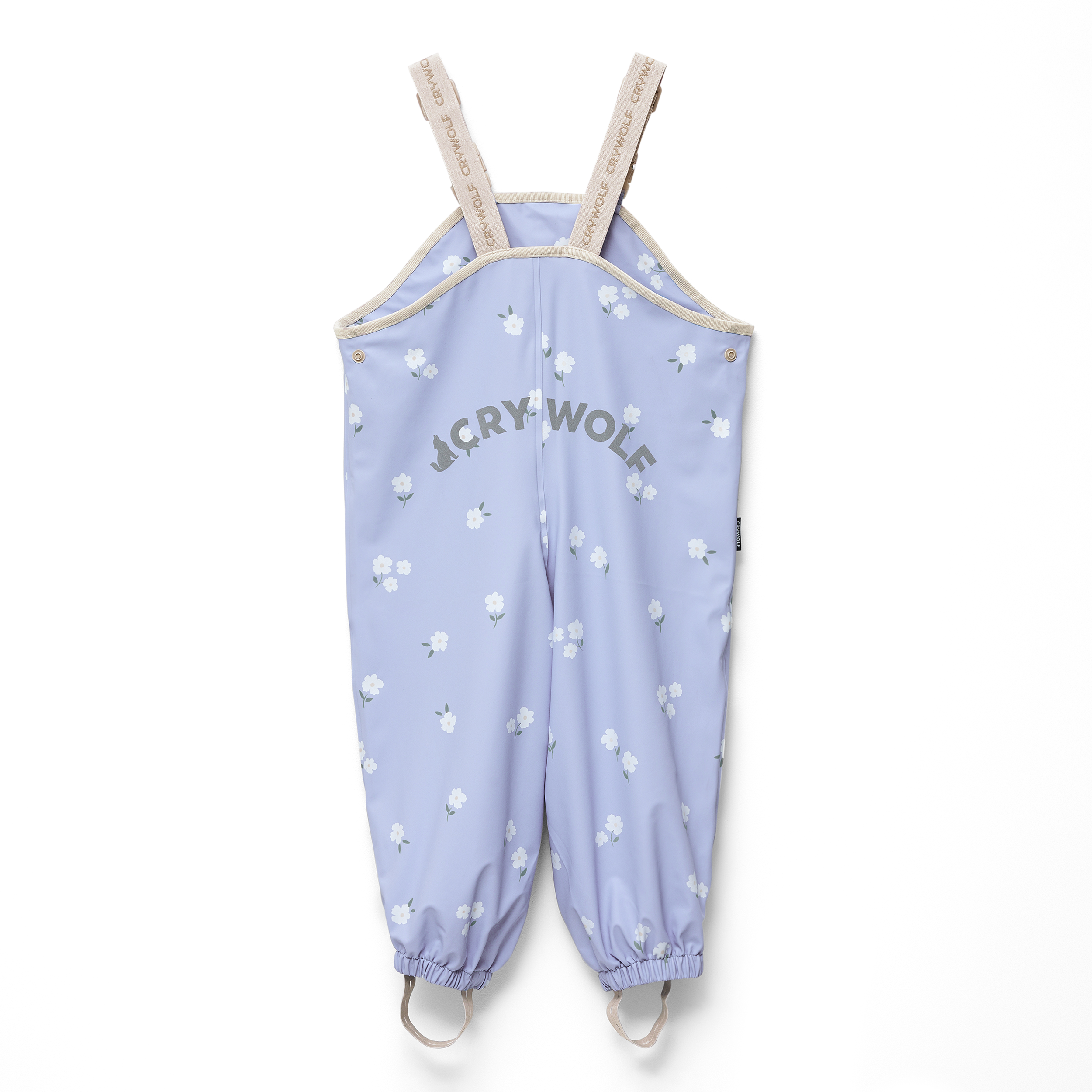 Crywolf Rain Overalls Floral Periwinkle in Blue